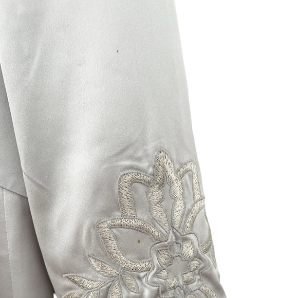 Biya Johnny Was Silver silk embroidered coat size medium - Picture 5 of 10